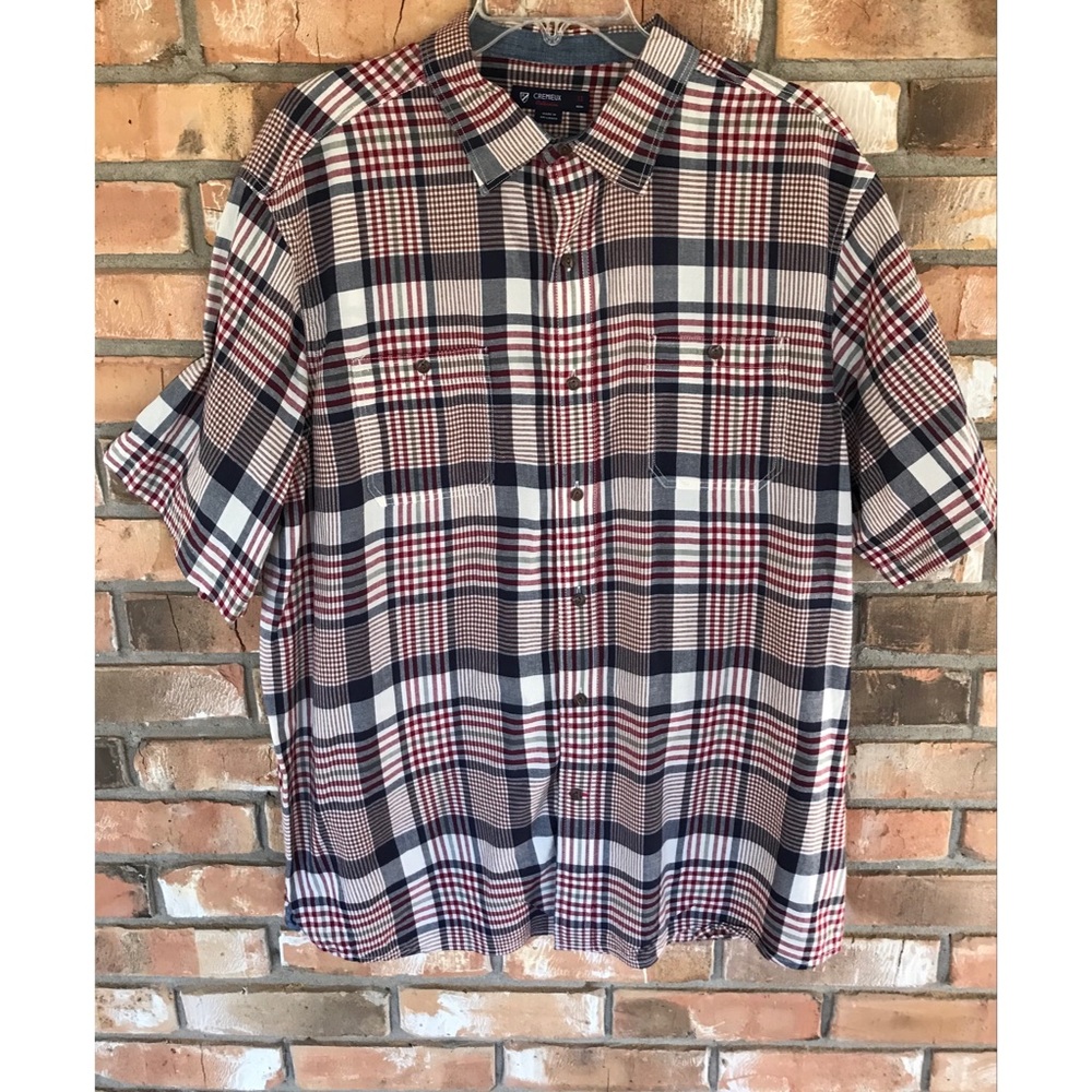 Cremieux Collection Men’s Multicolored Button Down Short Sleeve Shirt    XL